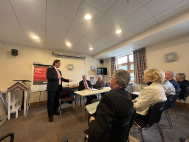 Jonathan Speaking to the Friends of Woking Community Hospital Members